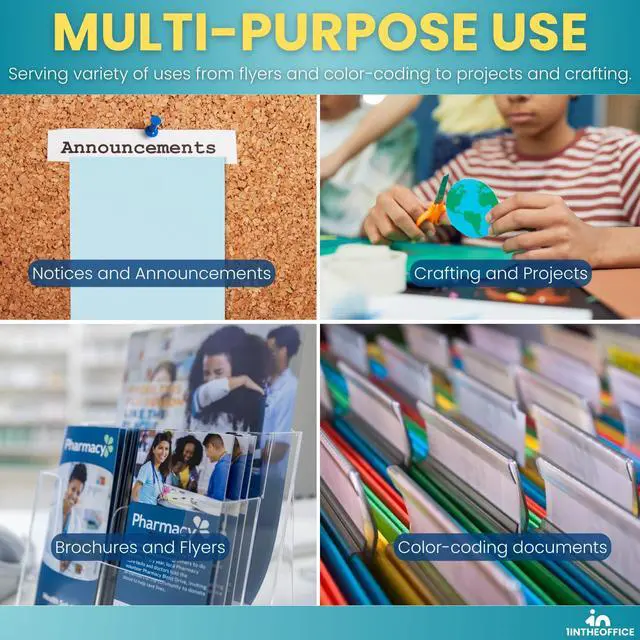 Alt view image 5 of 7 - Blue Copy Paper 8.5 x 11, Colored Copy Paper, Letter Size, 20lb Density, (500 Sheets)