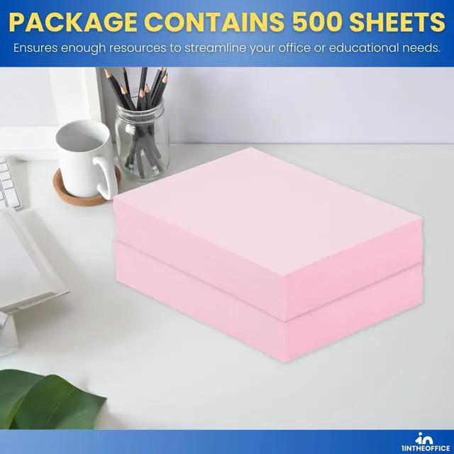 Alt view image 7 of 7 - Pink Copy Paper, Colored Printer Paper, 8.5" x 11", Letter Size, 20 lb Density, 500 Pack
