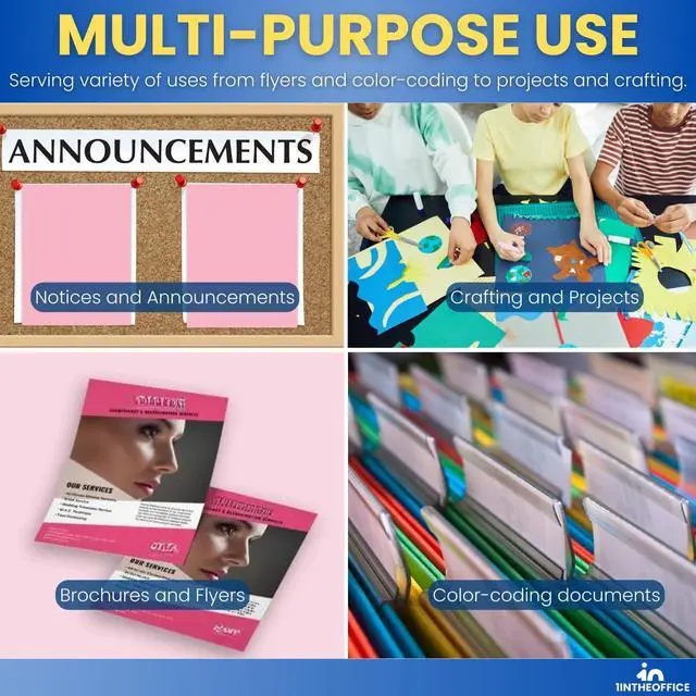 Alt view image 6 of 7 - Pink Copy Paper, Colored Printer Paper, 8.5" x 11", Letter Size, 20 lb Density, 500 Pack