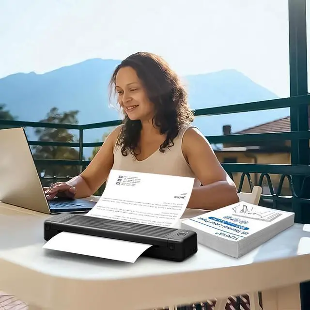 Alt view image 7 of 7 - 500 Sheets Thermal Printer Paper 8.5 x 11 Inch,BPA free Advanced Thermal Printing, US Letter Size Thermal Paper Compatible Most Portable Printers