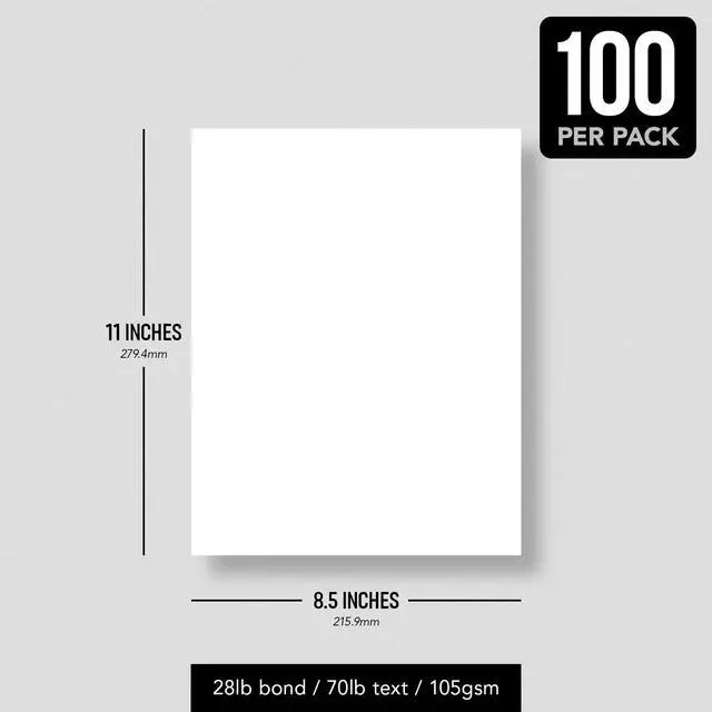 Alt view image 5 of 6 - Bright White Paper - Multipurpose Office Print Writing Copy - Flyers, Posters, Design Proposals, Business Documents | 8.5 x 11 | 70lb Text (28lb Bond) | Acid Free Paper | 100 Sheets per Pack