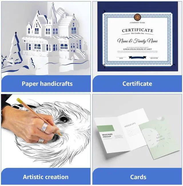 Alt view image 5 of 7 - 100 Sheets White Cardstock Paper 8.5 x 11, 92lb/250gsm Card Stock