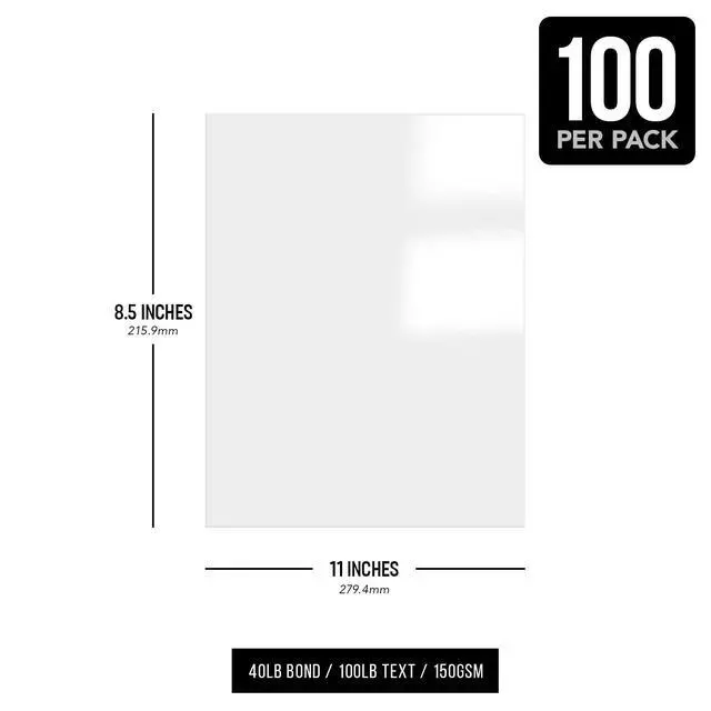 Alt view image 6 of 7 - Double-Sided Gloss Digital C2S Paper Perfect for Color Laser Printing, Design Proposals, Flyers, Brochures | 8.5 x 11 | 100lb Text (40lb Bond) | 96 Bright | Acid Free, Glossy Coated | 100 Sheets