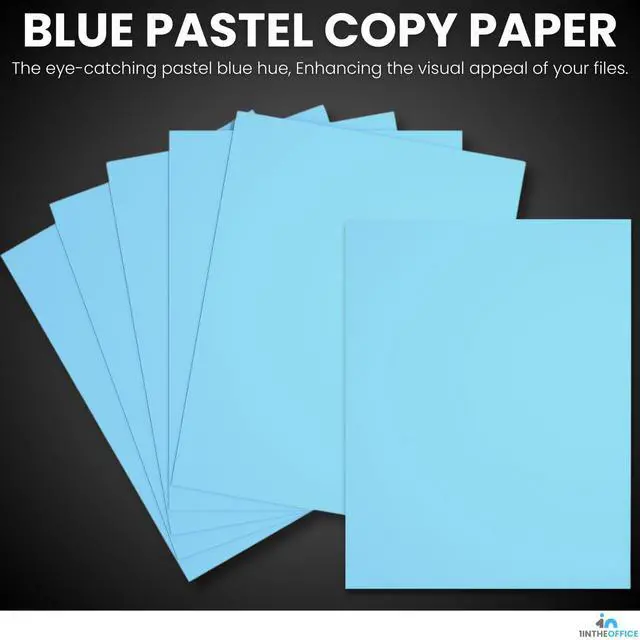 Alt view image 3 of 5 - Blue Copy Paper, Printer Paper, Pastel Colored Copy Paper, 20 lbs., 8.5" x 11", 500 Sheets Pack