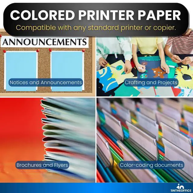 Alt view image 4 of 5 - Blue Copy Paper, Printer Paper, Pastel Colored Copy Paper, 20 lbs., 8.5" x 11", 500 Sheets Pack