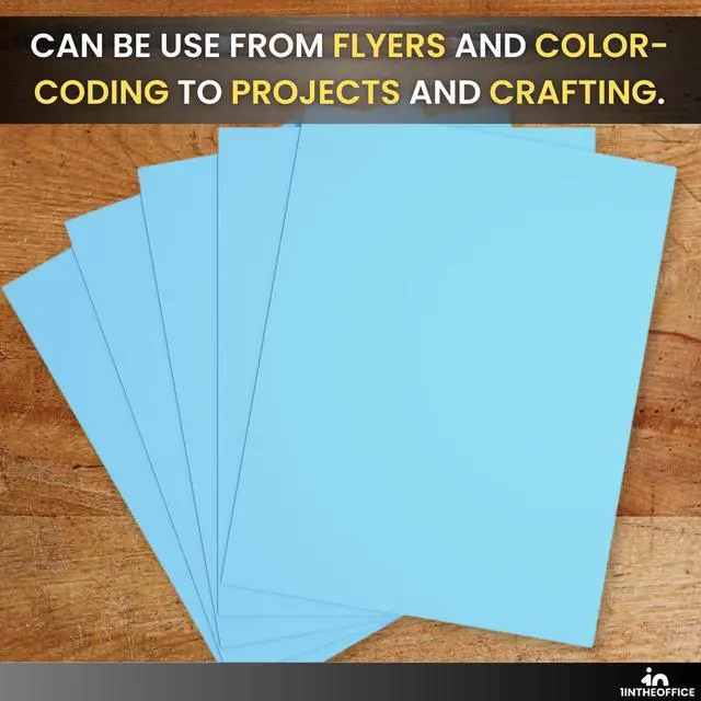 Alt view image 5 of 5 - Blue Copy Paper, Printer Paper, Pastel Colored Copy Paper, 20 lbs., 8.5" x 11", 500 Sheets Pack