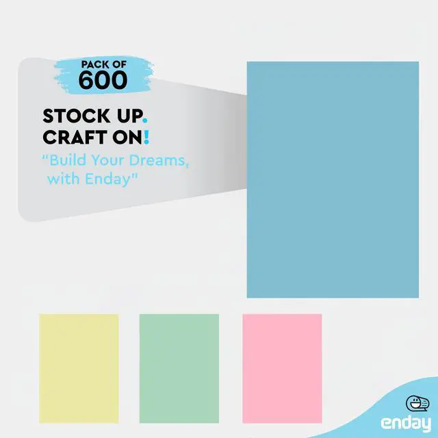 Alt view image 4 of 6 - Colored Paper 8.5 x 11, Copy Paper (600 Pack) Letter Size Printer Paper, Assorted Colors, for Printer, Arts & Crafts, DIY Projects, Office & School - Pink, Blue, Yellow, Green - 150 Sheets Per Color