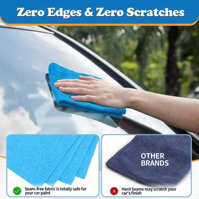 Alt view image 4 of 7 - Shop Towels, Pack of 150, Microfiber Cleaning Cloth Bulk, Microfiber Towels for Cars, Lint Free, Scratch-Free Cleaning Rags for Housekeeping, 11.5 x 11.5 inch