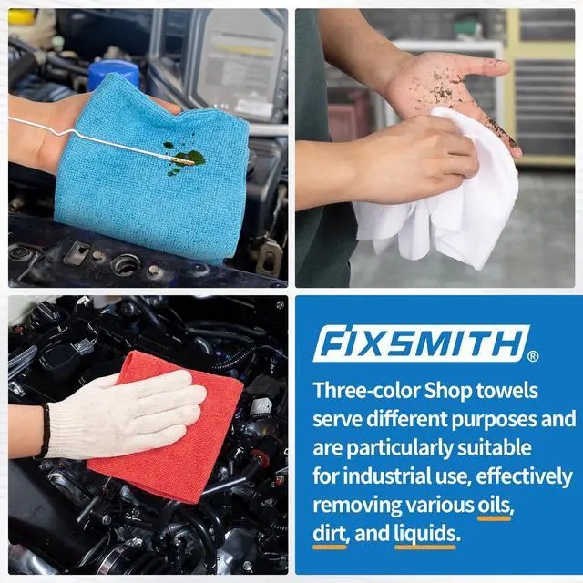 Alt view image 6 of 7 - Shop Towels, Pack of 150, Microfiber Cleaning Cloth Bulk, Microfiber Towels for Cars, Lint Free, Scratch-Free Cleaning Rags for Housekeeping, 11.5 x 11.5 inch
