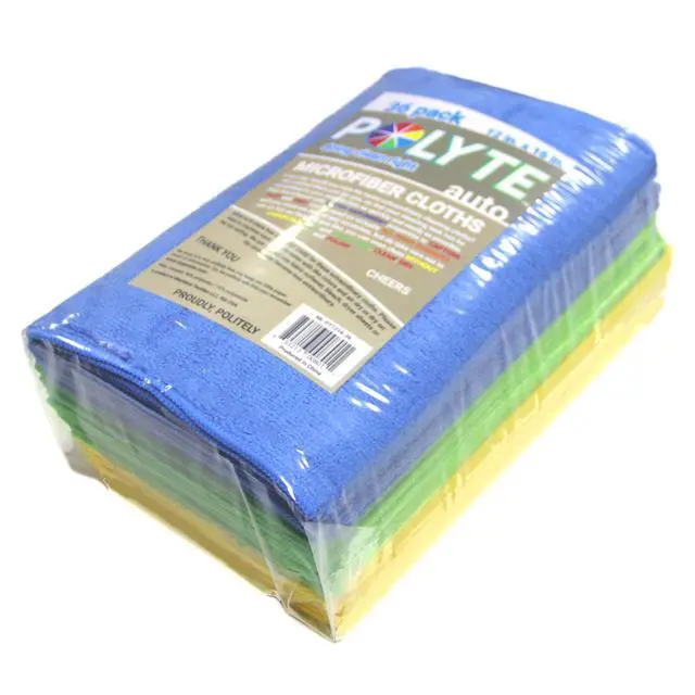 Alt view image 6 of 6 - Microfiber Cleaning Cloth, 12 x 16 in, Blue, Green, Yellow, 36 Pack