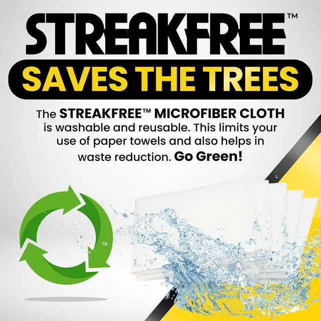 Alt view image 7 of 7 - Microfiber Glass Cleaning Cloths 5 Pack 16x16 Lint Free Window & Mirror Cloths Just Add Water, No Chemicals, Streak-Free Shine