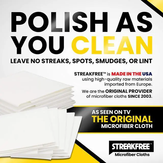 Alt view image 4 of 7 - Microfiber Glass Cleaning Cloths 5 Pack 16x16 Lint Free Window & Mirror Cloths Just Add Water, No Chemicals, Streak-Free Shine