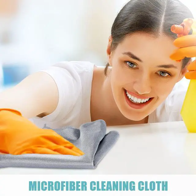 Alt view image 5 of 7 - 18 Pcs Microfiber Glass Cleaning Cloths (16 x 16) Polishing Cloth - Streak Free - Lint Free - Quickly Clean Windows, Glasses, Windshields, Mirrors, Stainless Steel, Monitor(Blue Gray)