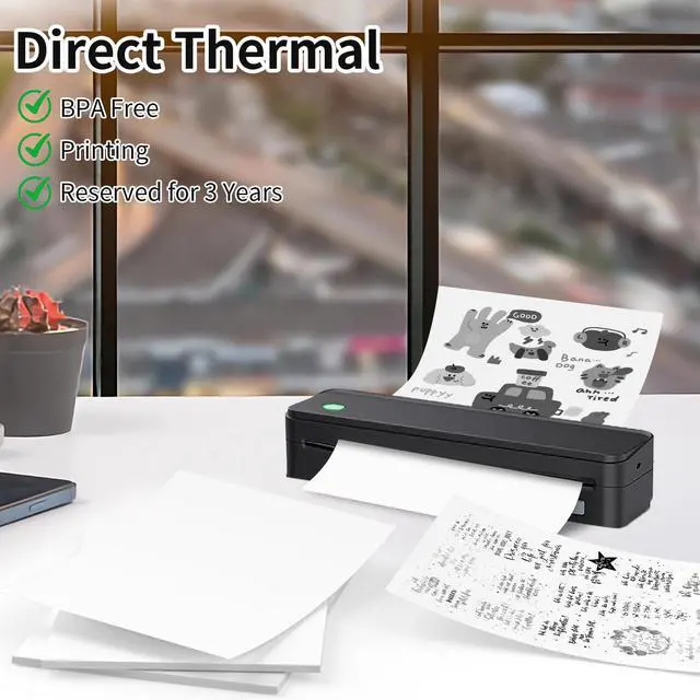 Alt view image 3 of 5 - 200 Sheets Thermal Printer Paper, 8.5"x 11" US Letter Size - High-Efficiency Durable Printing for Home Work, Printing Contract, Picture, Compatible with Most Thermal Printers (200 Sheets)