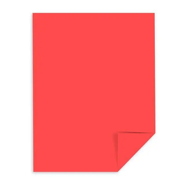 Alt view image 2 of 5 - Neenah Astrobrights Color Paper, 8.5x11, 89gsm, Rocket Red, 500 Sheets (22641), 24lb Colored Paper