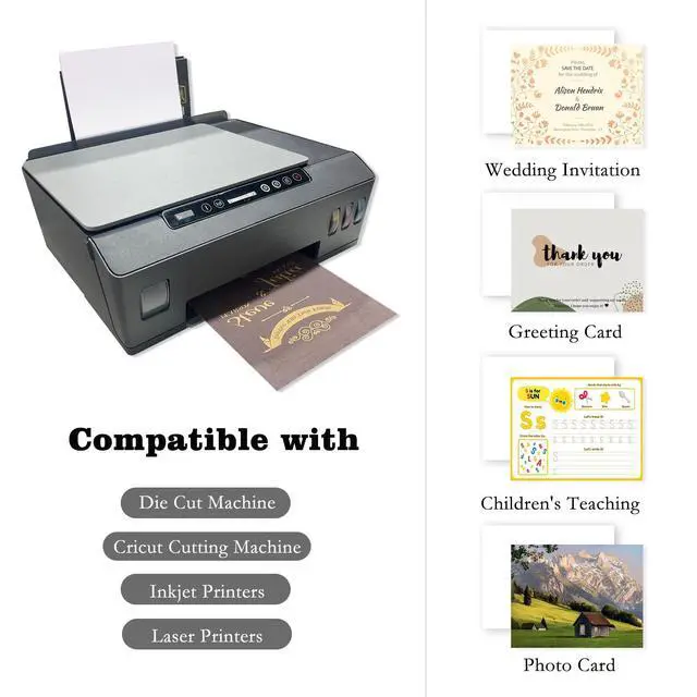 Alt view image 4 of 7 - White Cardstock Paper 30 Sheets, 8.5x11 inch Heavy Weight 85lb/230gsm Premium Card Stock for Printing, DIY Crafts, Scrapbooking, Invitations, Greeting Cards
