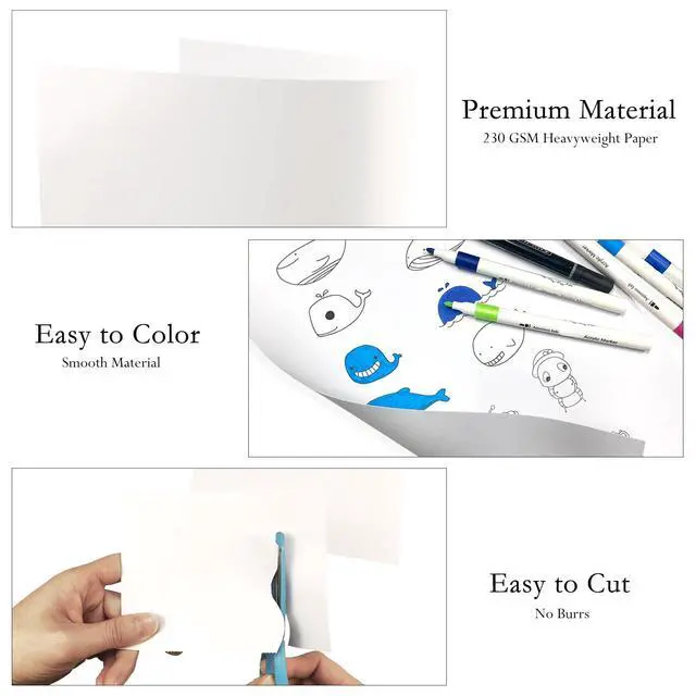 Alt view image 3 of 7 - White Cardstock Paper 30 Sheets, 8.5x11 inch Heavy Weight 85lb/230gsm Premium Card Stock for Printing, DIY Crafts, Scrapbooking, Invitations, Greeting Cards