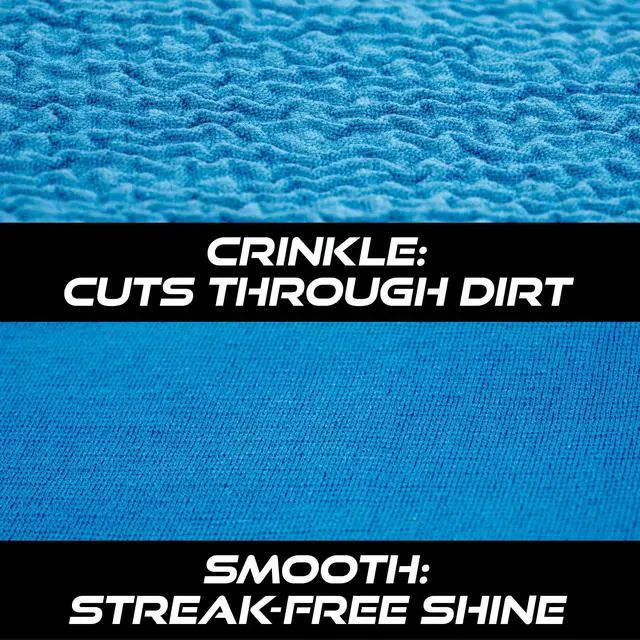 Alt view image 2 of 7 - Glass Microfiber Cleaning Cloth for Car and Home 2 Pack, Glass Towels for Mirror, and Picture Frames, and Car Detailing Kit, 16 inch x 16 inch, Blue