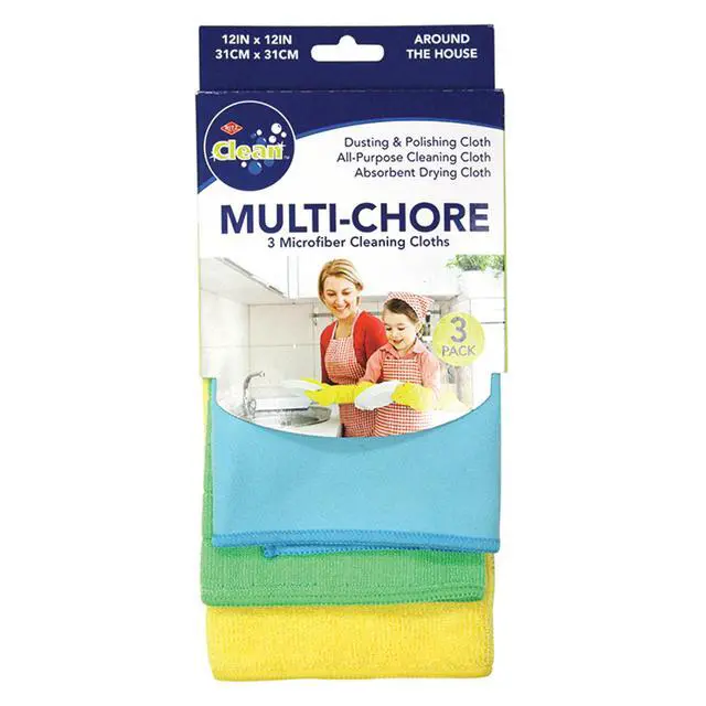 Alt view image 6 of 6 - Multi-Chore Microfiber All-Purpose Cleaning Cloths: Dusting and Polishing - 18 Piece