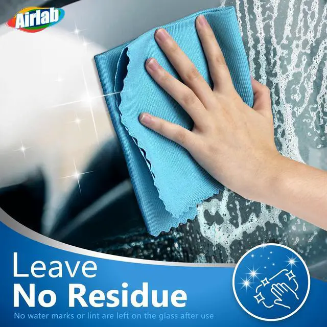 Alt view image 3 of 7 - Glass Polishing Cloth Streak Free Miracle Cleaning Cloth Lint Free Microfiber Cleaning Rags for Glasses Kitchen Dish Mirrors Easy Clean, Pack of 8, 16" x 12", Multicolor