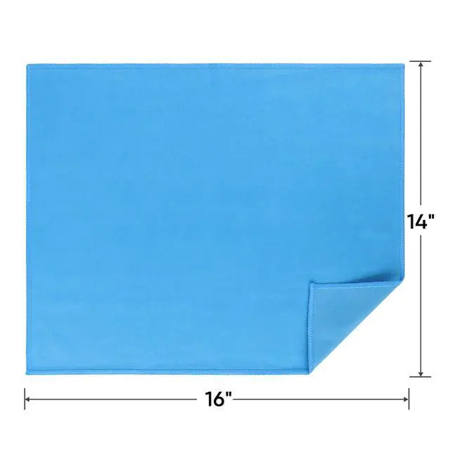 Alt view image 7 of 7 - Microfiber Glass Cleaning Cloths 6 PK, Lint Free Streak Free, Reusable Microfiber Magic Cleaning Cloth for Cleaning Windows, Glasses, Mirrors, Screens, Stainless Steel, and More, Blue-14×16