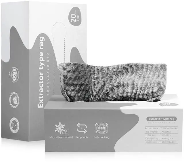 Main image of Microfiber Cleaning Cloth Rags in A Box (20 Count) -7.9" x 7.9" Reusable Microfiber Towels for Cars - Edgeless Terry Towels,Small Microfiber Towel for Home, Kitchen (Geen)