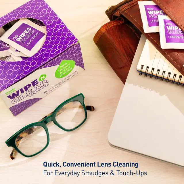 Alt view image 2 of 7 - Lens Wipes, Wipe 'N Clear, Pre-Moistened & Streak-Free, 150 Count