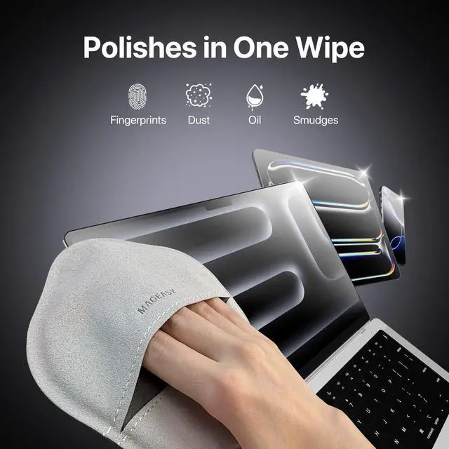 Alt view image 2 of 7 - Microfiber Cleaning Cloth for Electronics, iPhone iPad MacBook, Car Screen Cleaner, Keyboards, Eye Glasses, Camera Lens Wipes - No Lint & Streak Free Thick Polishing Cloth Reusable