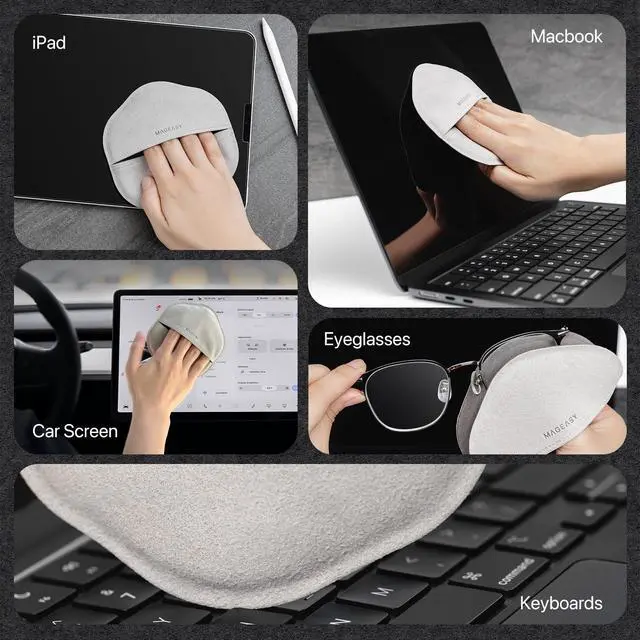 Alt view image 5 of 7 - Microfiber Cleaning Cloth for Electronics, iPhone iPad MacBook, Car Screen Cleaner, Keyboards, Eye Glasses, Camera Lens Wipes - No Lint & Streak Free Thick Polishing Cloth Reusable