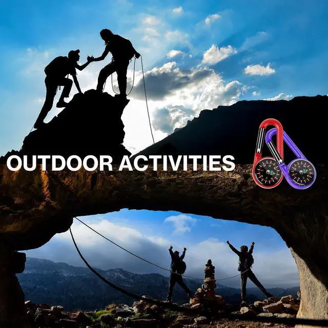Alt view image 6 of 7 - 12 Pcs mini Compass Keychain for Kids Bulk, Small Pocket Magnetic Compass Survival Hiking for Outdoor Survival Camping Party Backpacking Accessory (Dark Colours)
