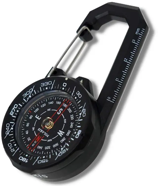 Main image of Tough Clip on Compass 60M Waterproof with Rotating Bezel Water Resistant for Outdoor Hiking Survival Backpack Climbing Orienteering Backpacking Accessories