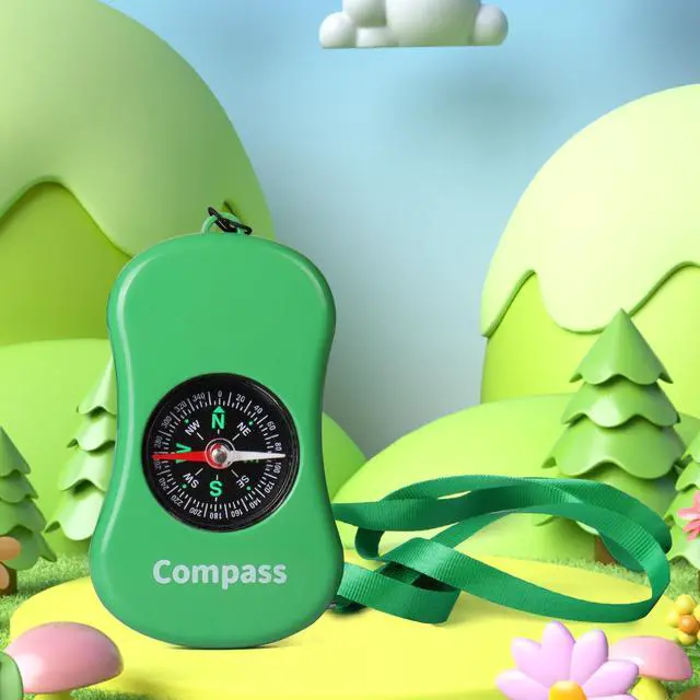 Alt view image 6 of 7 - Explorer Kit Compass| Essential Outdoor Adventure Gear (Compass & Whistle Included) | Develops Sense of Direction.Green-com