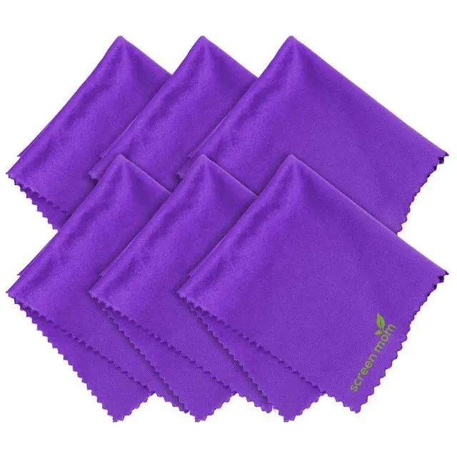 Main image of Screen Cleaner Purple Microfiber Cloths (6-Pack) - Microfiber Screens Cleaner Cloths, TV Cleaning Cloth for Electronic Cleaners, Laptop, Computer & Car Screens Cleaning Kit, TV Cleaners