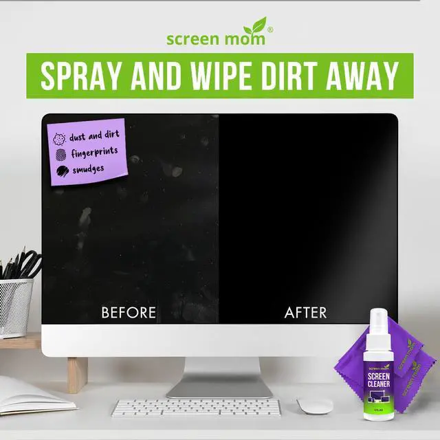 Alt view image 6 of 7 - Screen Cleaner Purple Microfiber Cloths (6-Pack) - Microfiber Screens Cleaner Cloths, TV Cleaning Cloth for Electronic Cleaners, Laptop, Computer & Car Screens Cleaning Kit, TV Cleaners