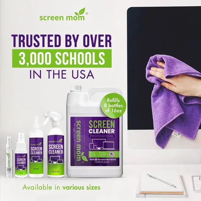 Alt view image 7 of 7 - Screen Cleaner Purple Microfiber Cloths (6-Pack) - Microfiber Screens Cleaner Cloths, TV Cleaning Cloth for Electronic Cleaners, Laptop, Computer & Car Screens Cleaning Kit, TV Cleaners