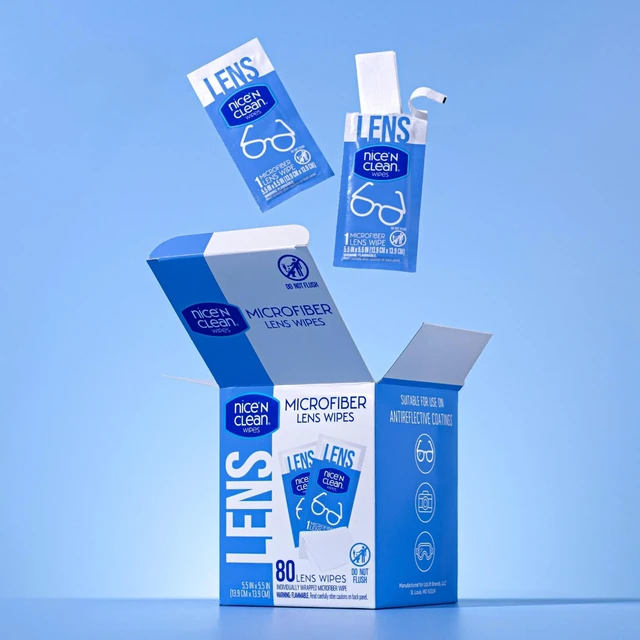 Alt view image 2 of 7 - Microfiber Lens Wipes - Single Carton