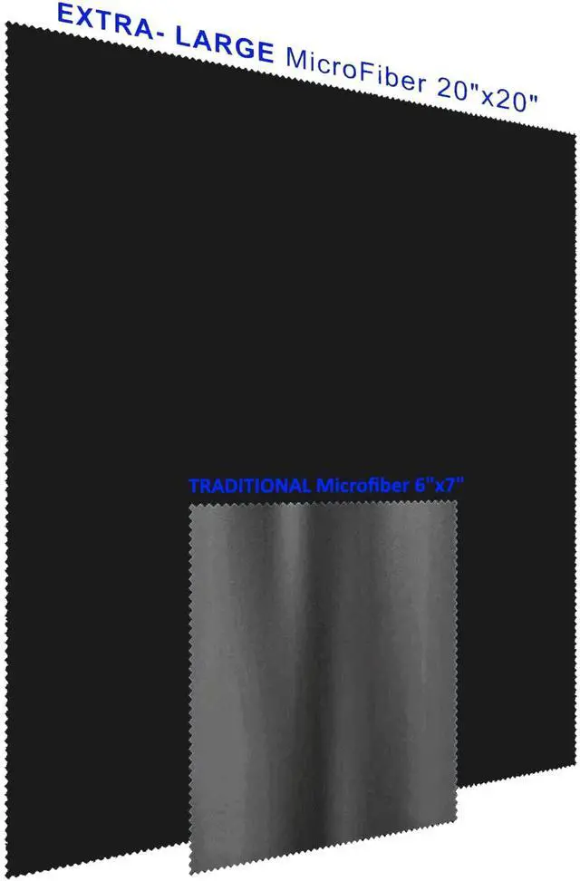 Alt view image 4 of 6 - 20"x20"(50x50CM) Extra Large Oversized Microfiber Cleaning Cloth, Ideal for Electronics and Screens, Lenses on Cameras, Binoculars, telescopes, All Types of Optical Glass (1Pack Black)