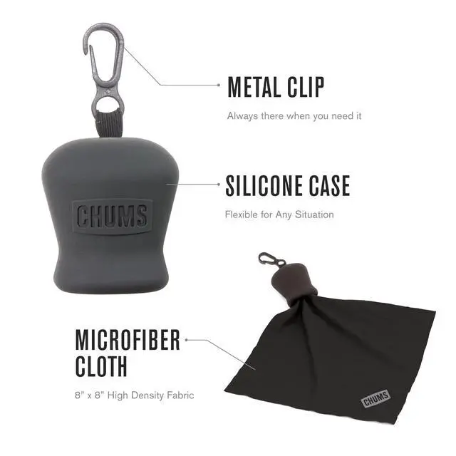 Alt view image 3 of 3 - Pouch Microfiber Lens Cloth - Portable Lens & Screen Cleaner Cloth Keychain (EV Green)