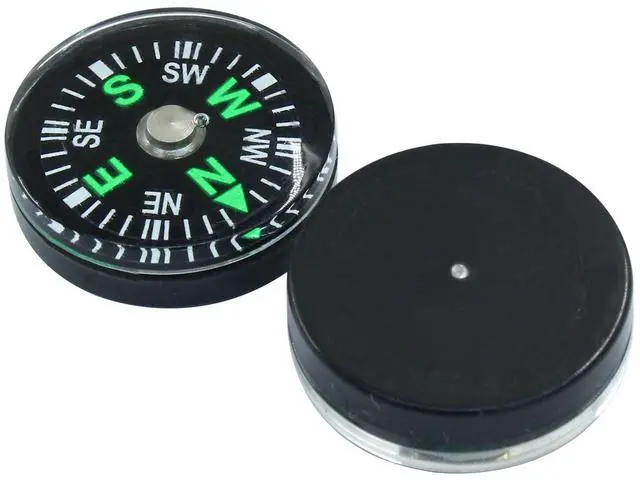 Main image of 15Pcs 20mm Mini Pocket Compass Bulk, Button Compass Accessories for Kids Outdoor Hiking SurvivalBlack