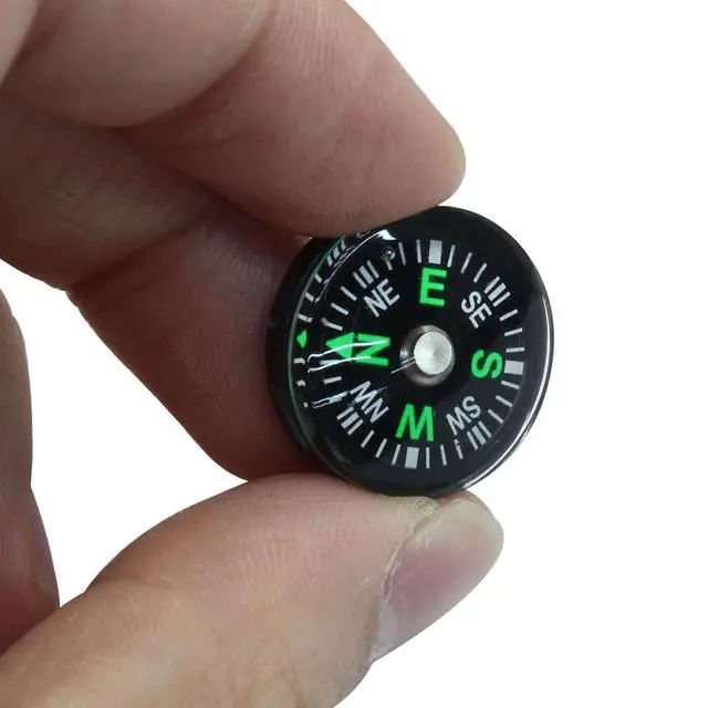 Alt view image 4 of 5 - 15Pcs 20mm Mini Pocket Compass Bulk, Button Compass Accessories for Kids Outdoor Hiking SurvivalBlack