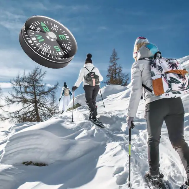 Alt view image 3 of 7 - 5 Pack Mini Pocket Compass 25mm Survival Button Compass for Hiking, Camping, Boating & Outdoor Activities, Small Backpacking Navigation Tool for Paracord, Watch Band & Teens Adventure Gear