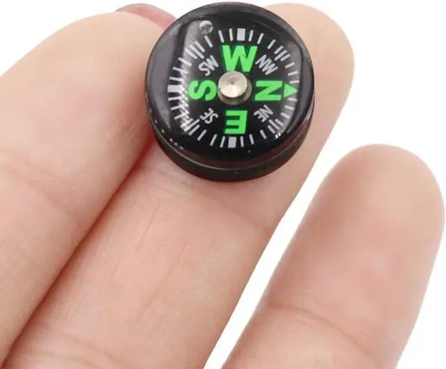 Alt view image 5 of 7 - 5 Pack Mini Pocket Compass 25mm Survival Button Compass for Hiking, Camping, Boating & Outdoor Activities, Small Backpacking Navigation Tool for Paracord, Watch Band & Teens Adventure Gear