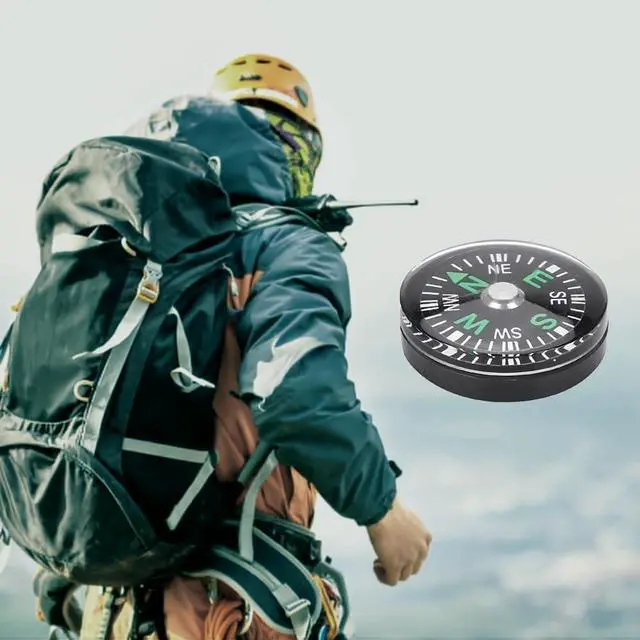 Alt view image 6 of 7 - 5 Pack Mini Pocket Compass 25mm Survival Button Compass for Hiking, Camping, Boating & Outdoor Activities, Small Backpacking Navigation Tool for Paracord, Watch Band & Teens Adventure Gear