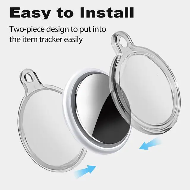 Alt view image 5 of 6 - IPX8 Waterproof for Airtag Holder, for Apple for Airtags with Keychain,for Air Tag Case for Luggage, Dog Collar, Keys, Anti-Scratch Full Body Protective for Air Tags Holder, Clear