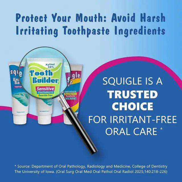 Alt view image 3 of 6 - Tooth Builder SLS Free Toothpaste (Stops Tooth Sensitivity) Prevents Canker Sores, Cavities, Perioral Dermatitis, Bad Breath, Chapped Lips, 4 oz (4 Ounce (Pack of 1), Unflavored)