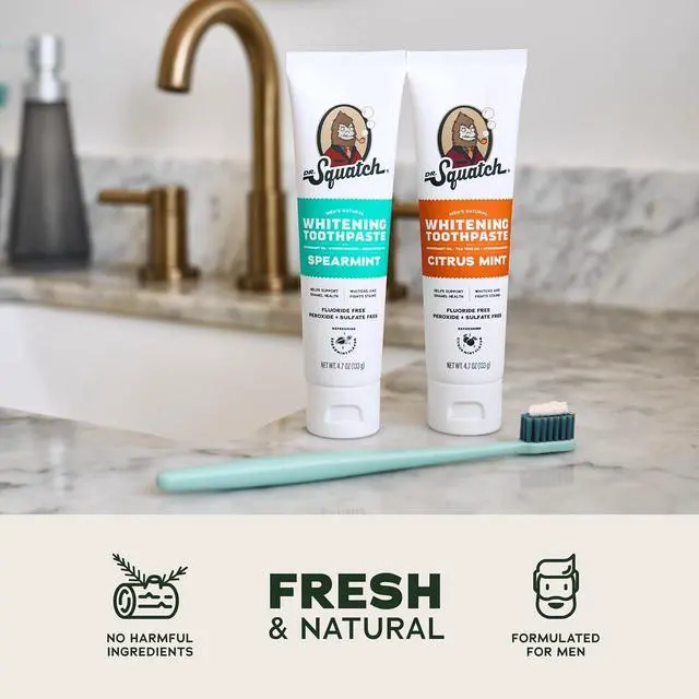 Alt view image 3 of 7 - Hydroxyapatite Toothpaste Whitening - Natural, Fluoride-Free Toothpaste - Enamel Support - Day & Night Set - Citrus Mint & Spearmint, (4.7 oz, 2-Pack)