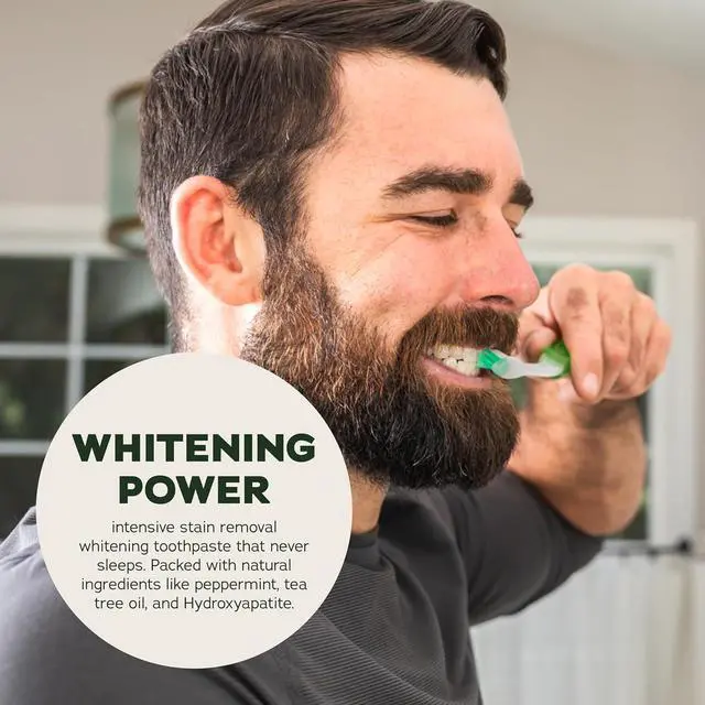 Alt view image 5 of 7 - Hydroxyapatite Toothpaste Whitening - Natural, Fluoride-Free Toothpaste - Enamel Support - Day & Night Set - Citrus Mint & Spearmint, (4.7 oz, 2-Pack)