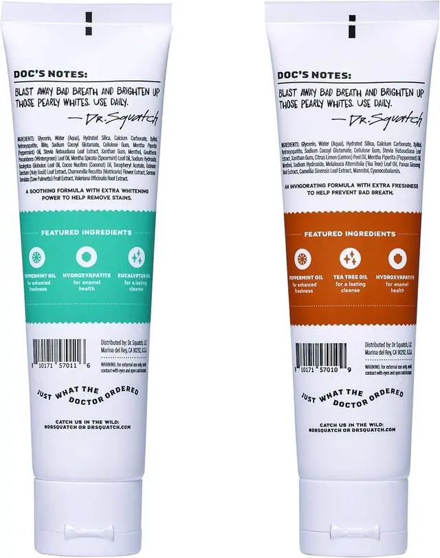 Alt view image 6 of 7 - Hydroxyapatite Toothpaste Whitening - Natural, Fluoride-Free Toothpaste - Enamel Support - Day & Night Set - Citrus Mint & Spearmint, (4.7 oz, 2-Pack)