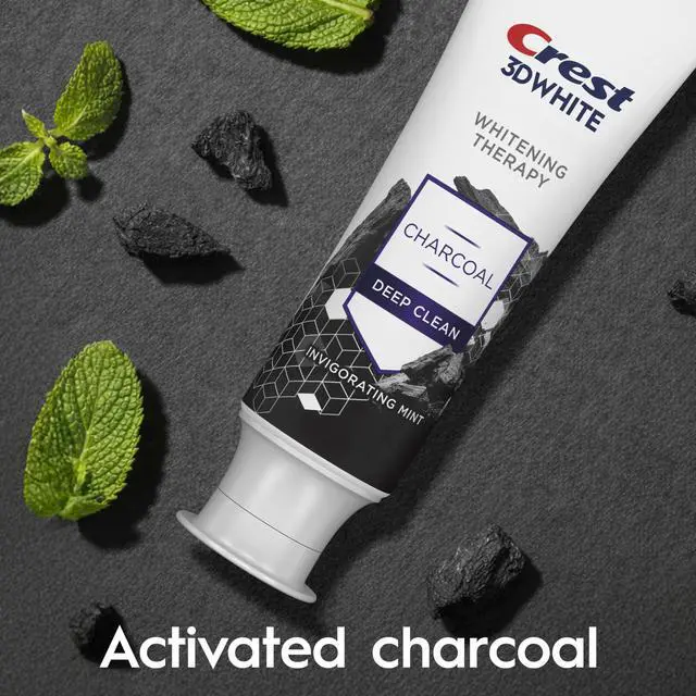 Alt view image 5 of 7 - 3D White Whitening Therapy Charcoal Deep Clean Invigorating Mint Teeth Whitening Toothpaste, 4.6 oz Pack of 3, Anticavity Fluoride Toothpaste, Gently Brightens Teeth, Strengthens Enamel