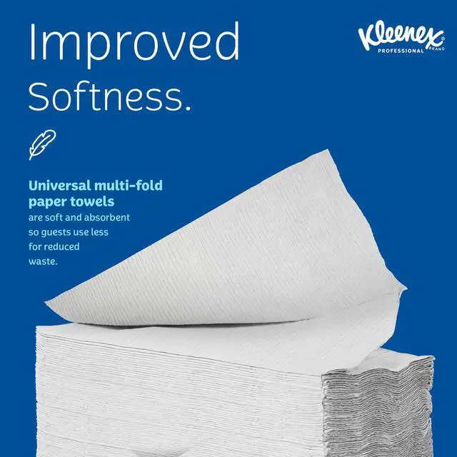 Alt view image 4 of 7 - Professional Universal Multifold Paper Towels, Bulk (02046), Absorbency Pockets, 9.2" x 9.4" Towel, White (150 Sheets/Pack, 8 Packs/Case, 1,200 Sheet Total)